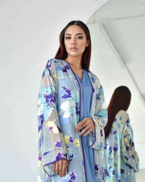 SHAMA Kimono Layered Two-Piece Kaftan